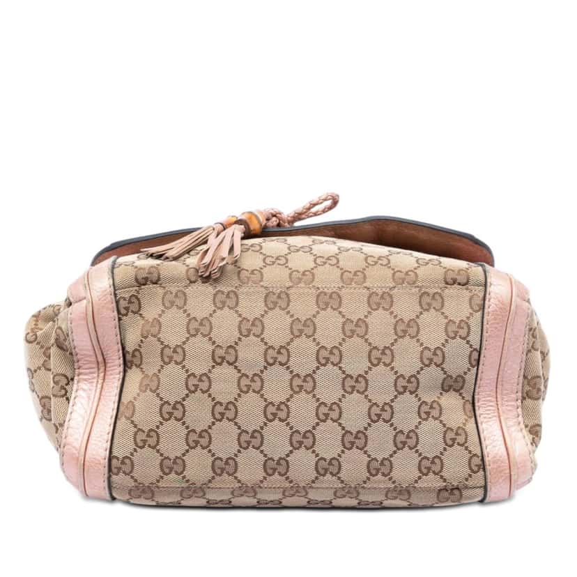 Gucci GG Canvas Bella Flap Satchel Beige Very good condition - Inside View