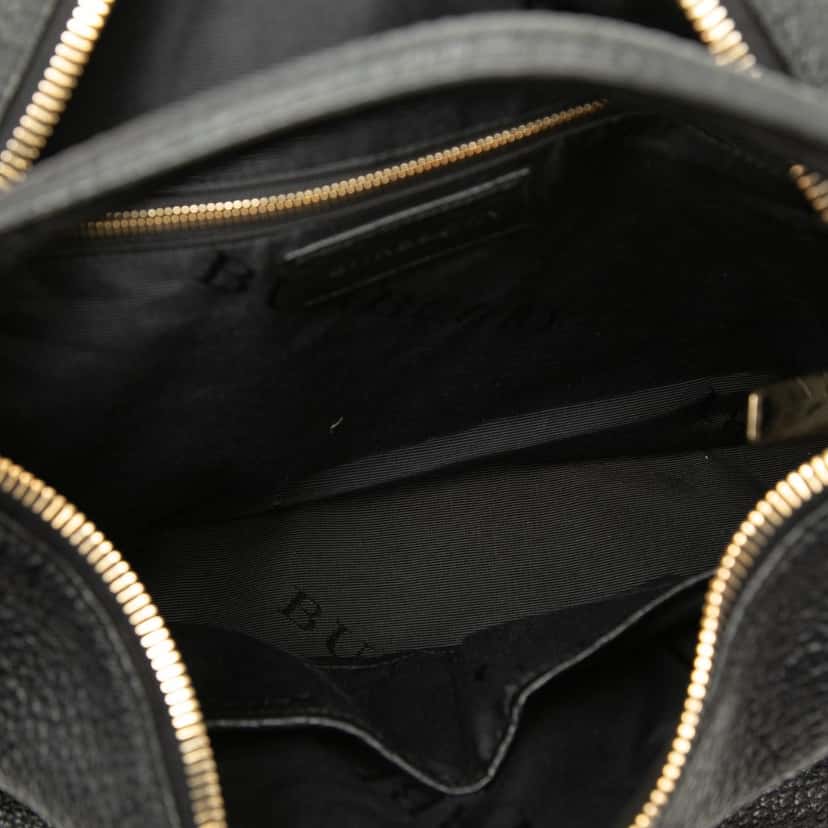 Burberry Grained Calfskin Heritage Ledbury Convertible Hobo Black Leather Very good condition - Model View