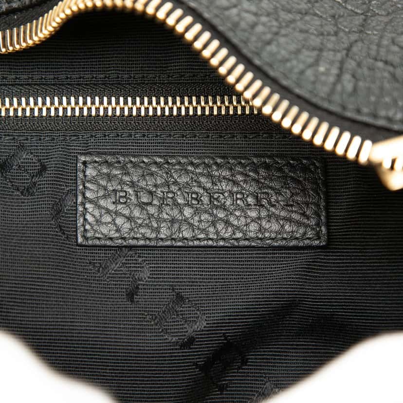 Burberry Grained Calfskin Heritage Ledbury Convertible Hobo Black Leather Very good condition - Box View