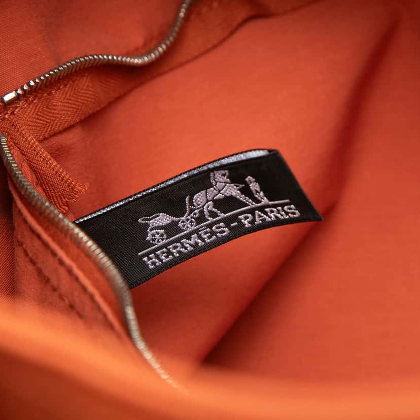 Hermès Toile Acapulco MM Tote Orange Very good condition - Box View