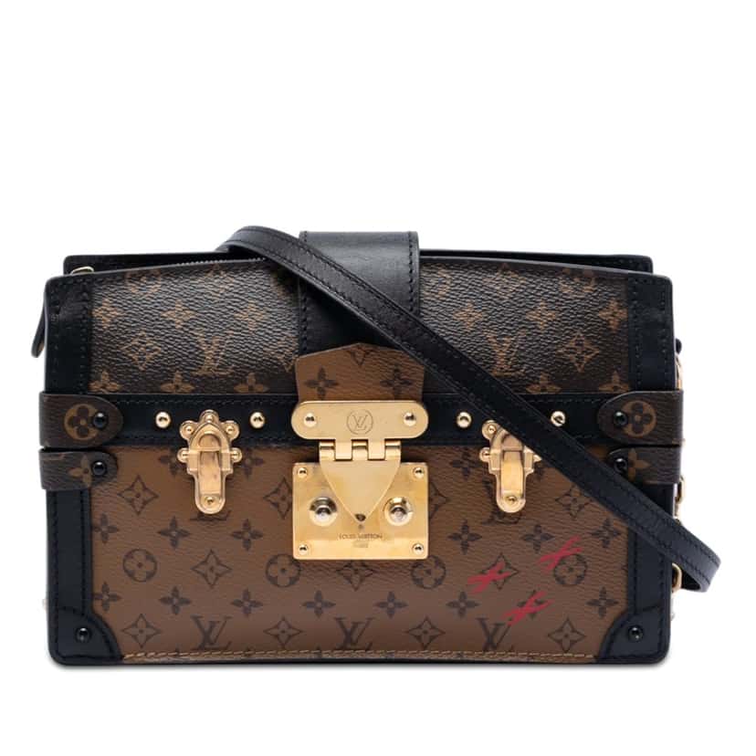 Louis Vuitton Monogram Reverse Trunk Clutch Brown Very good condition - Front View