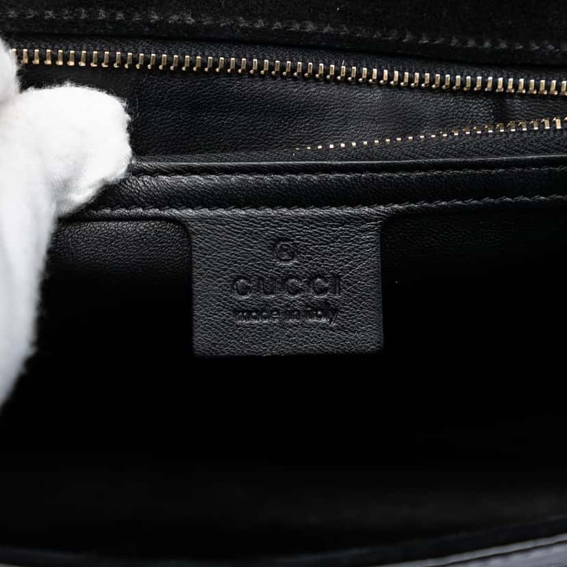 Gucci Microguccissima Patent Broadway Clutch Black Leather Very good condition - Box View