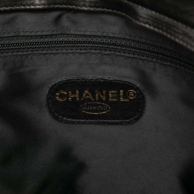 Chanel CC Caviar Chain Tote Black Leather Very good condition - Box View
