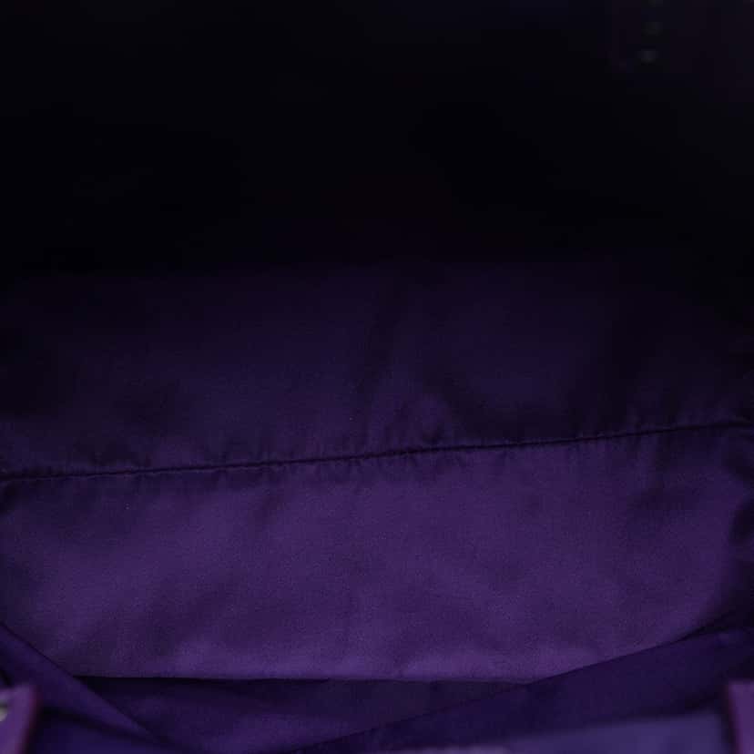 Bottega Veneta Nylon Intrecciolusion Vertical Tote Purple Very good condition - Model View
