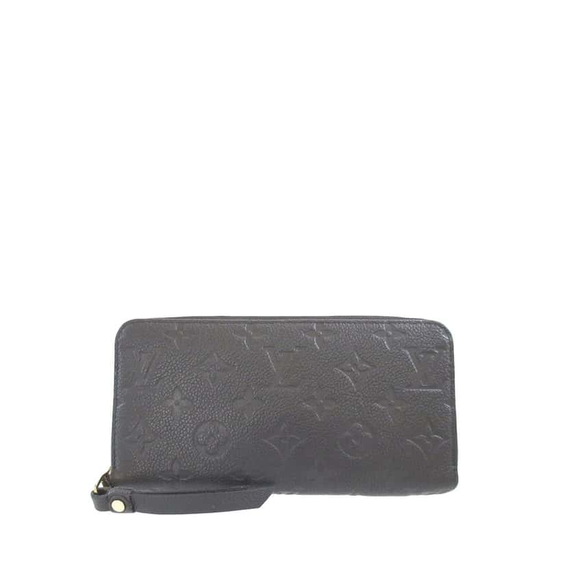 Louis Vuitton Monogram Empreinte Zippy Long Wallet Black Leather Very good condition - Front View