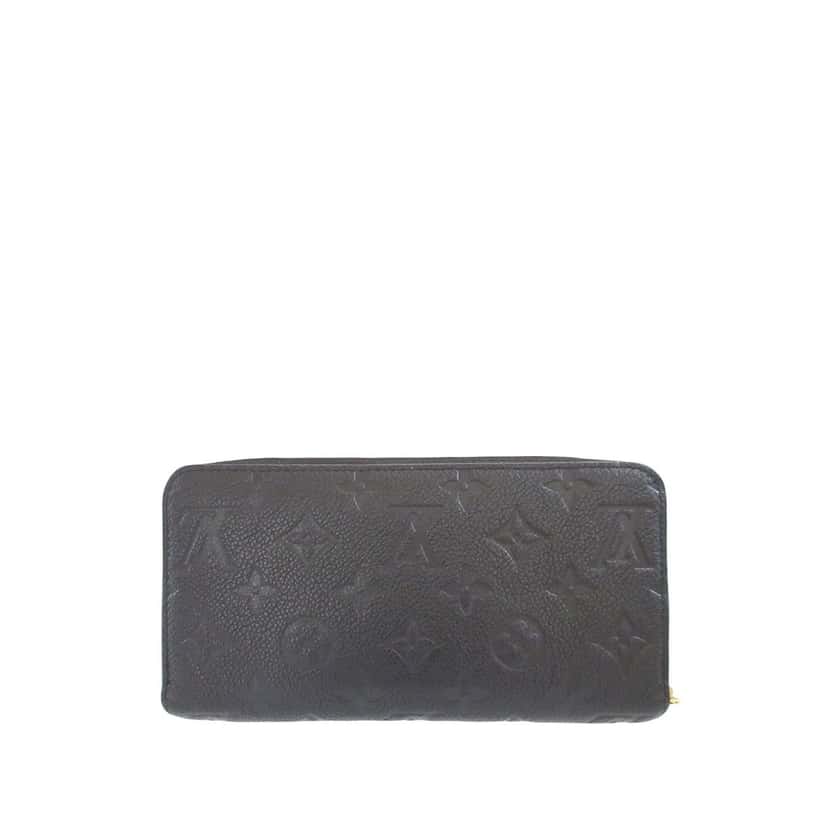 Louis Vuitton Monogram Empreinte Zippy Long Wallet Black Leather Very good condition - Back View
