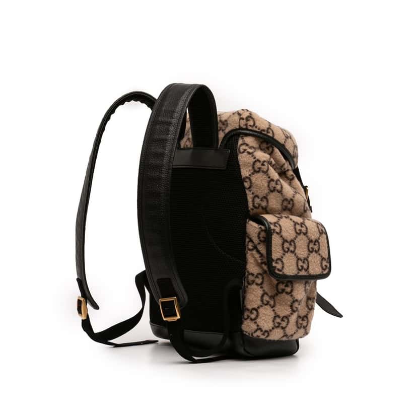 Gucci GG Wool Backpack Beige Very good condition - Back View