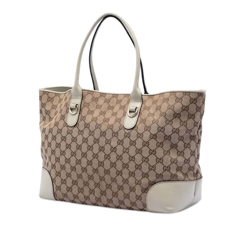 Gucci GG Canvas Heart Bit Tote Beige Very good condition - Back View