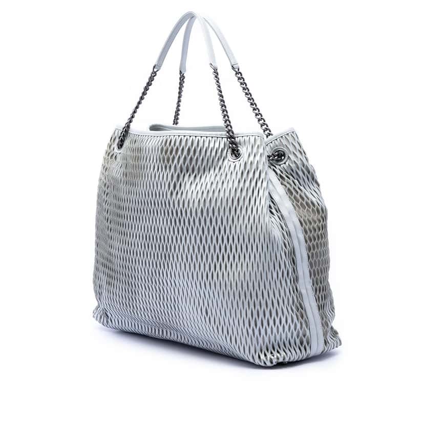 Chanel CC Perforated Leather Tote Other Leather Very good condition - Back View