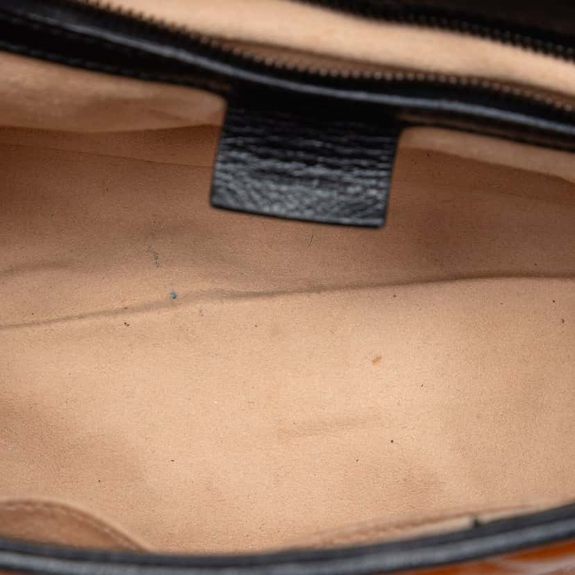 Gucci Small GG Marmont Matelasse Leather Torchon Top Handle Bag Brown Leather Very good condition - Model View