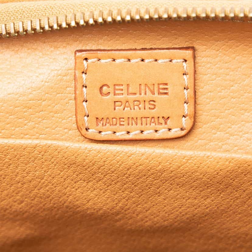 Celine Macadam Coated Canvas Clutch Brown Very good condition - Box View