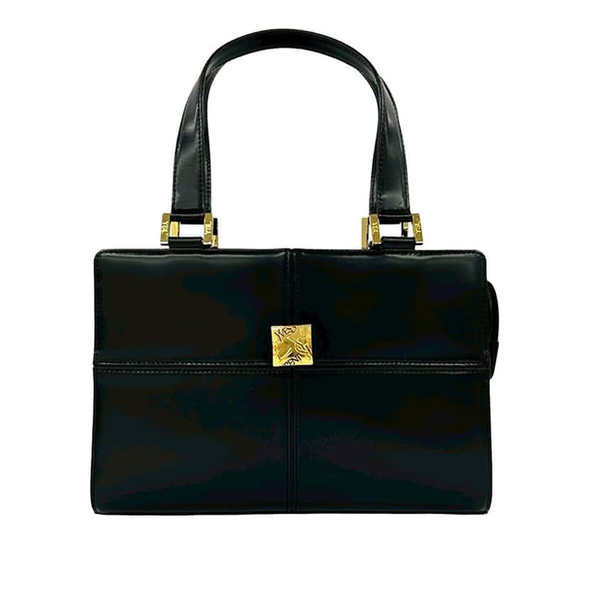 Saint Laurent Leather Handbag Black Leather Very good condition - Front View