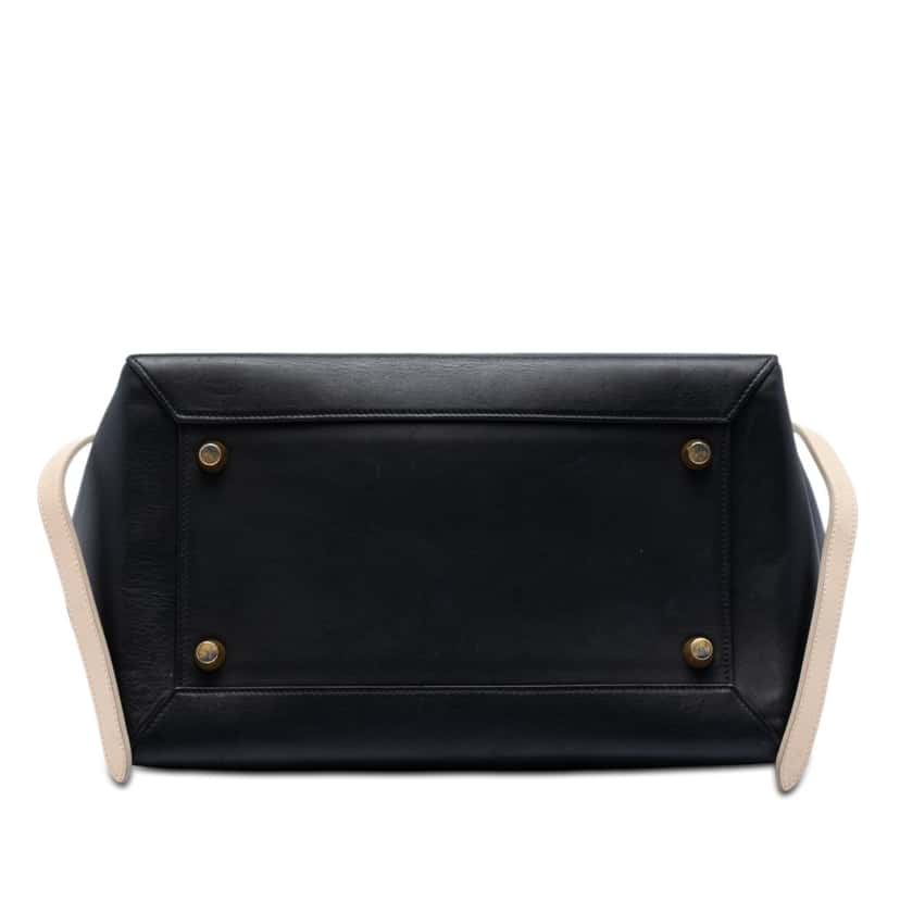 Celine Mini Bicolor Smooth Calfskin Belt Bag Black Leather Very good condition - Inside View