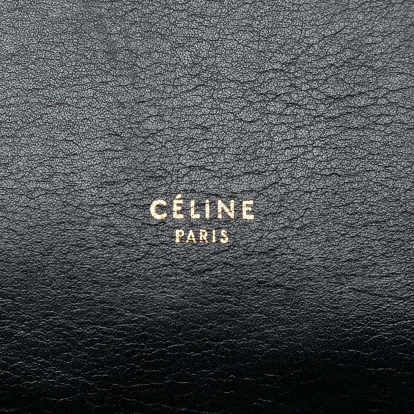 Celine Mini Bicolor Smooth Calfskin Belt Bag Black Leather Very good condition - Box View