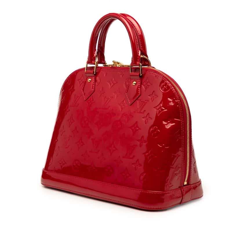 Louis Vuitton Monogram Vernis Alma PM Red Leather Very good condition - Back View