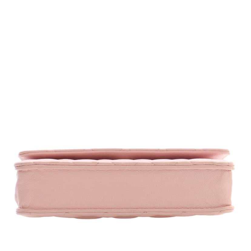 Chanel Classic Caviar Wallet On Chain Pink Leather Very good condition - Box View