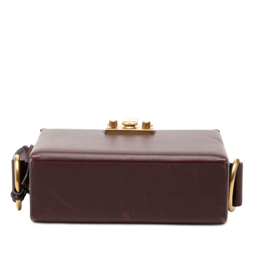 Dior Lambskin Dioraddict Lockbox Crossbody Red Leather Very good condition - Inside View