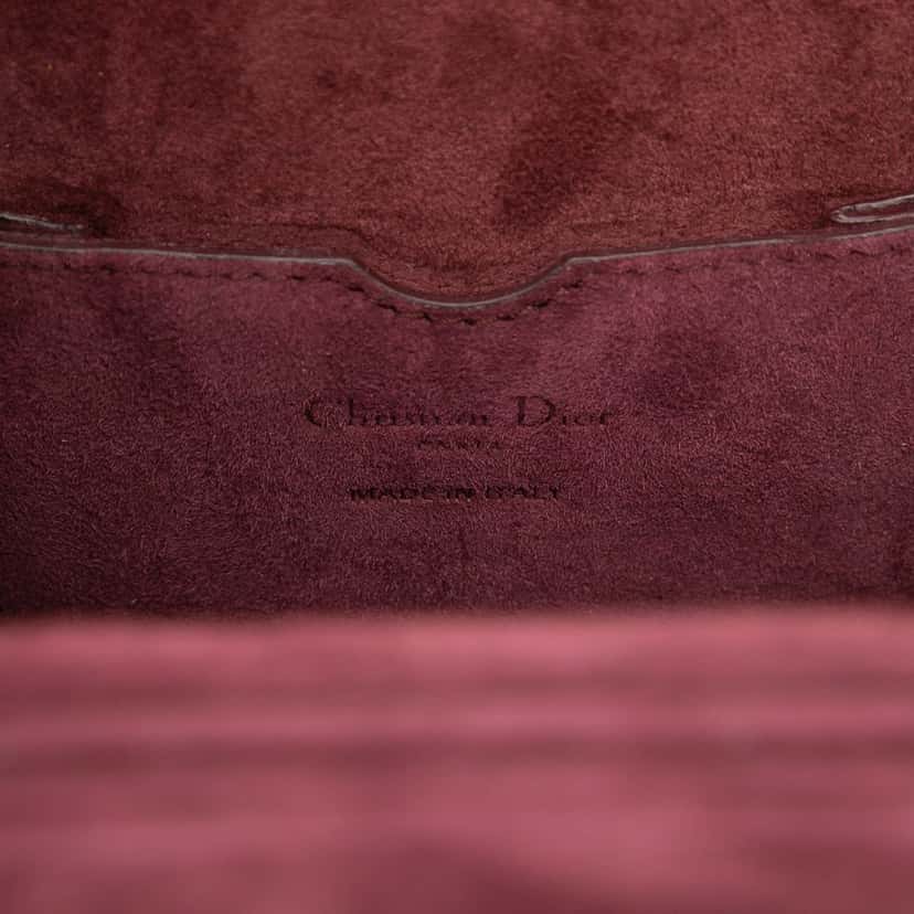 Dior Lambskin Dioraddict Lockbox Crossbody Red Leather Very good condition - Box View