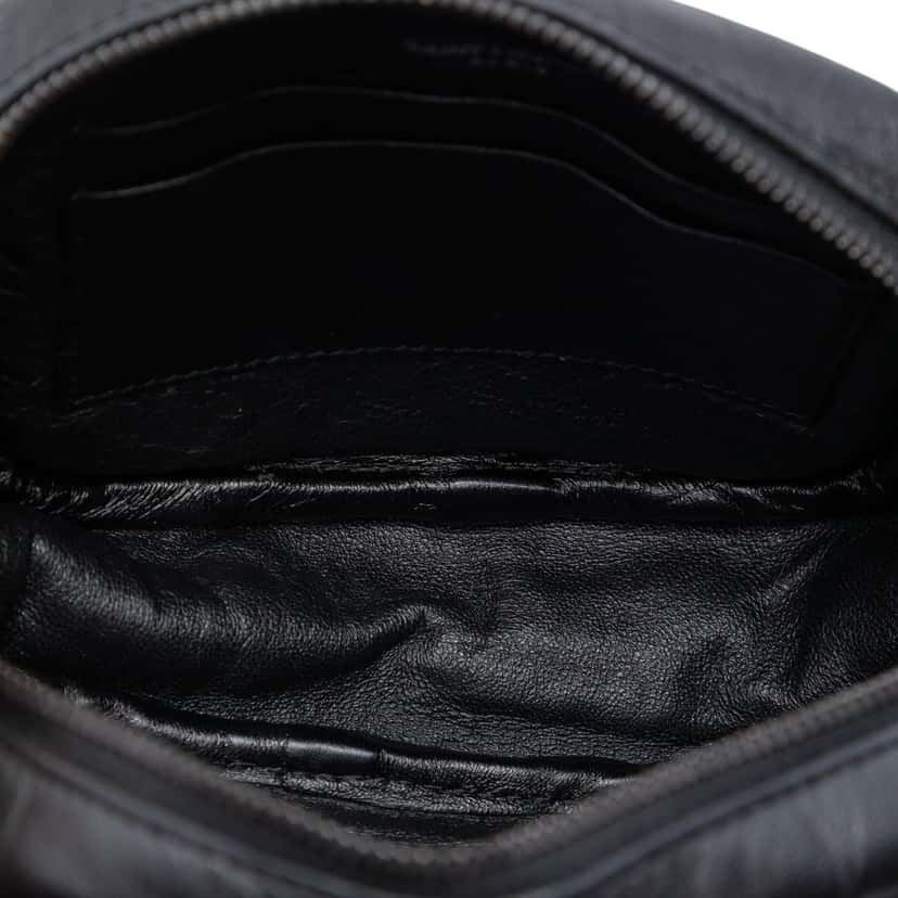 Saint Laurent Mini Croc Embossed Leather Blogger Camera Bag Black Leather Very good condition - Model View