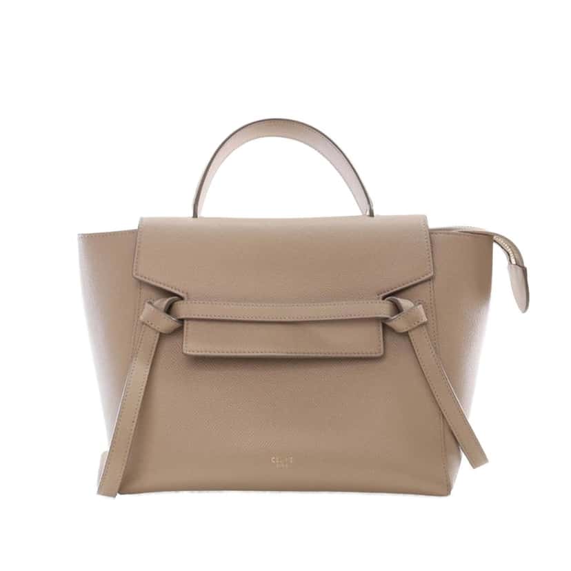 Celine Nano Grained Calfskin Belt Bag Beige Leather Very good condition - Back View