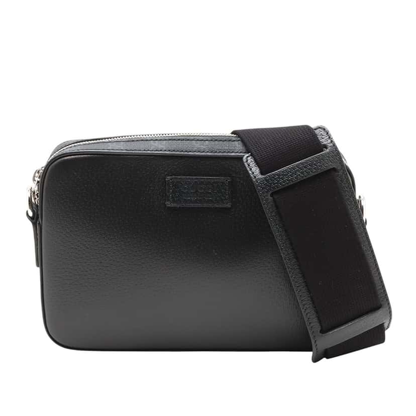 Gucci GG Supreme Trimmed Calfskin Crossbody Black Leather Very good condition - Front View