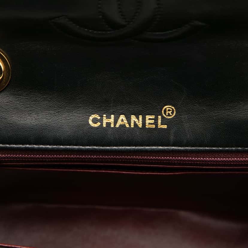 Chanel Small Lambskin Kelly Top Handle Bag Black Leather Very good condition - Box View