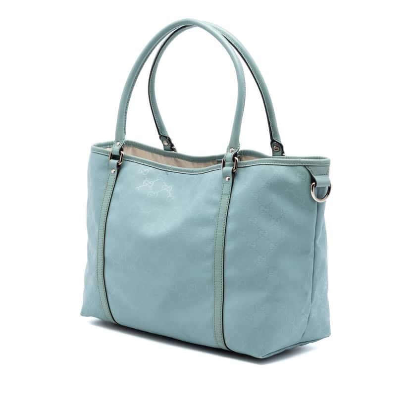 Gucci Medium GG Imprime Joy Tote Blue Very good condition - Back View