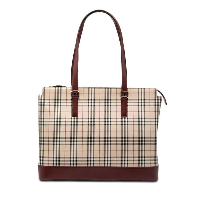 Burberry House Check Canvas Tote Beige Very good condition - Front View