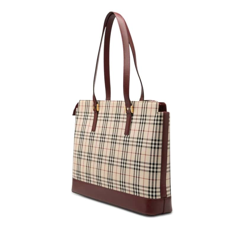 Burberry House Check Canvas Tote Beige Very good condition - Back View