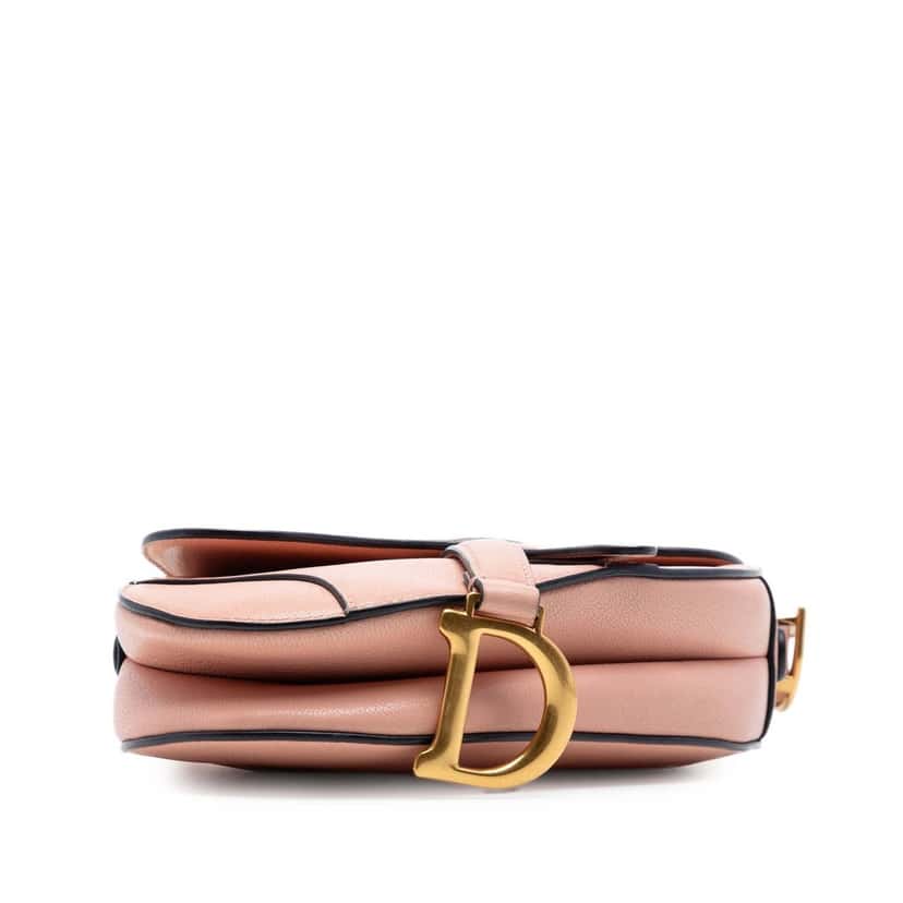 Dior Mini Goatskin Saddle Bag Pink Leather Very good condition - Inside View
