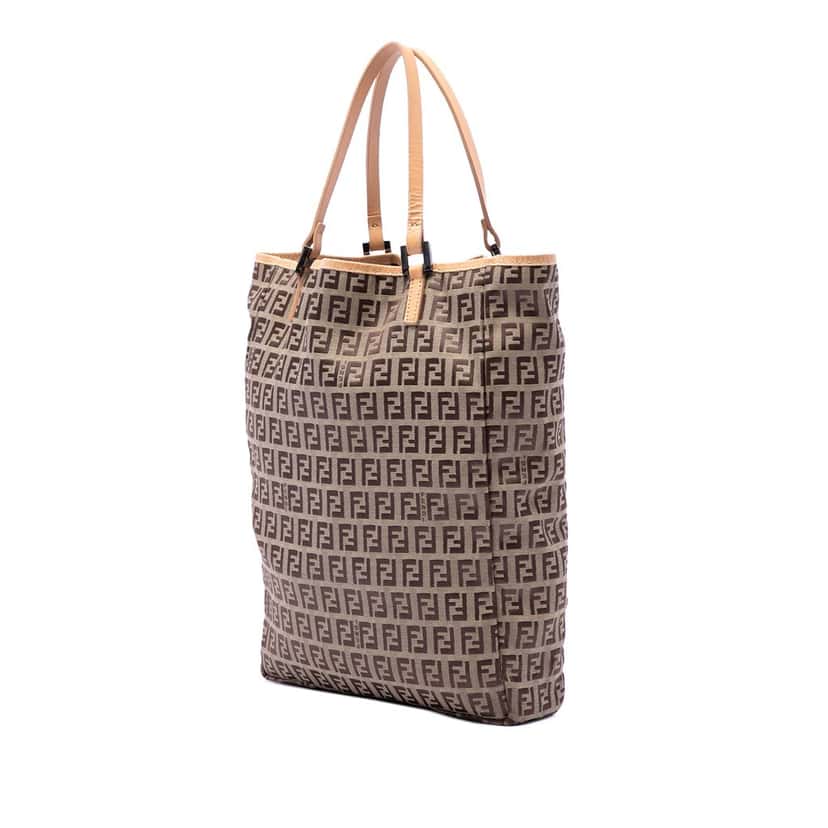 Fendi Zucchino Canvas Tote Beige Very good condition - Back View