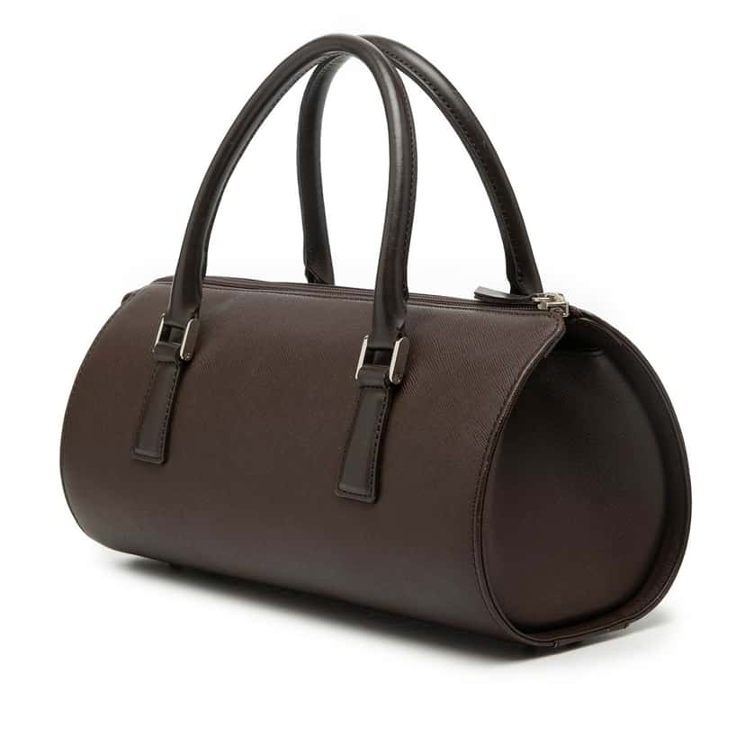 Burberry Leather Boston Bag Brown Leather Very good condition - Back View