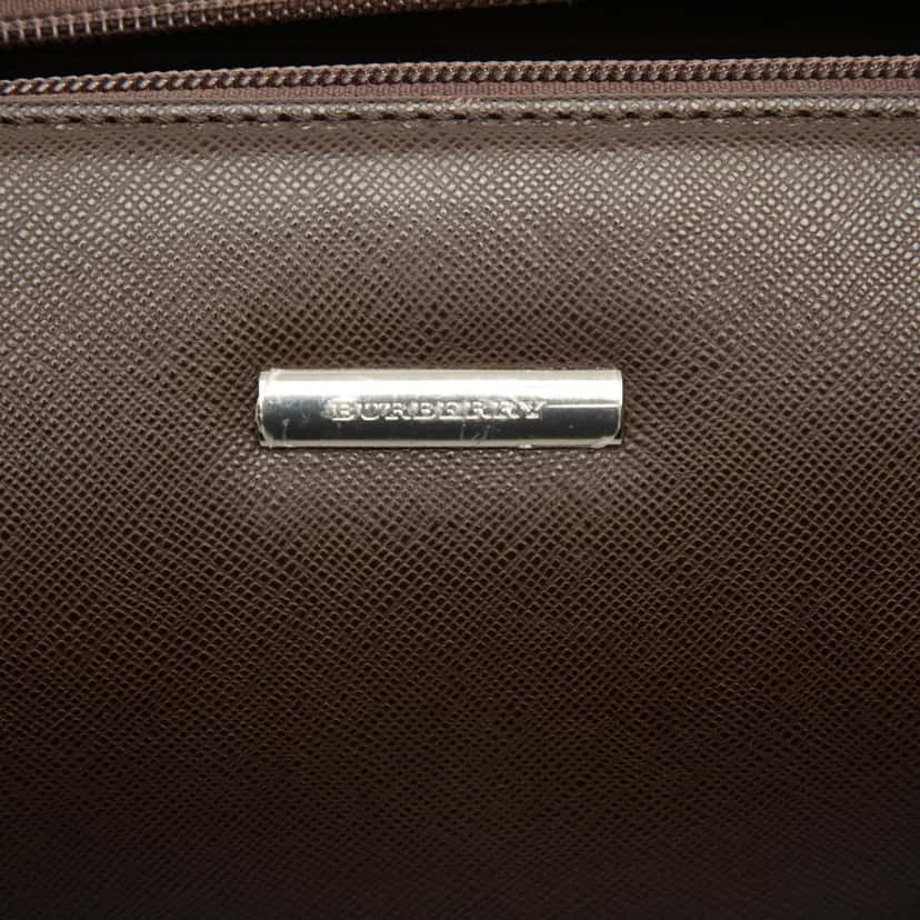 Burberry Leather Boston Bag Brown Leather Very good condition - Box View