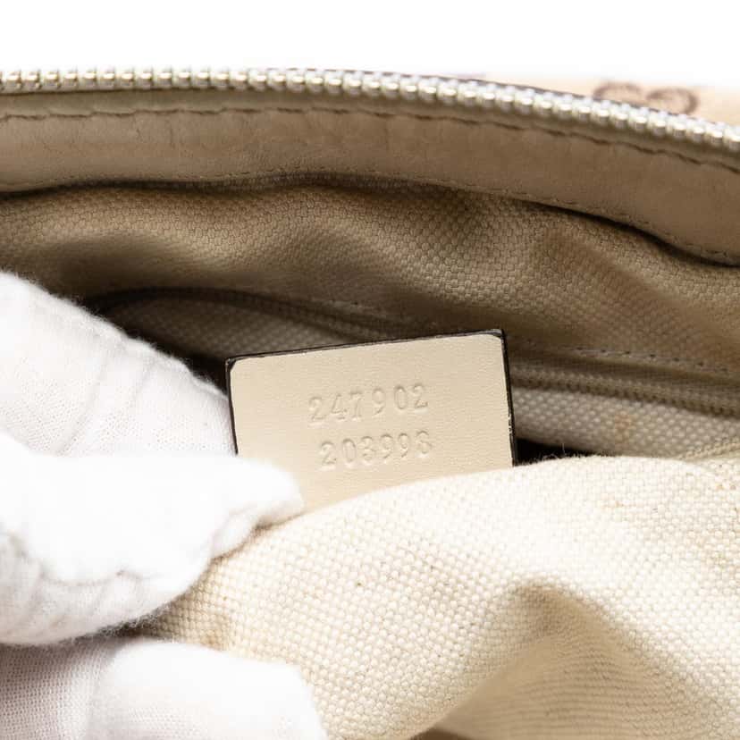 Gucci GG Canvas Sukey Satchel Beige Very good condition - Box View