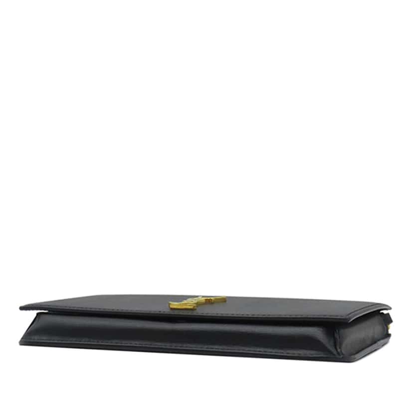 Saint Laurent Smooth Calfskin Monogram Cassandre Phone Holder Black Leather Very good condition - Inside View