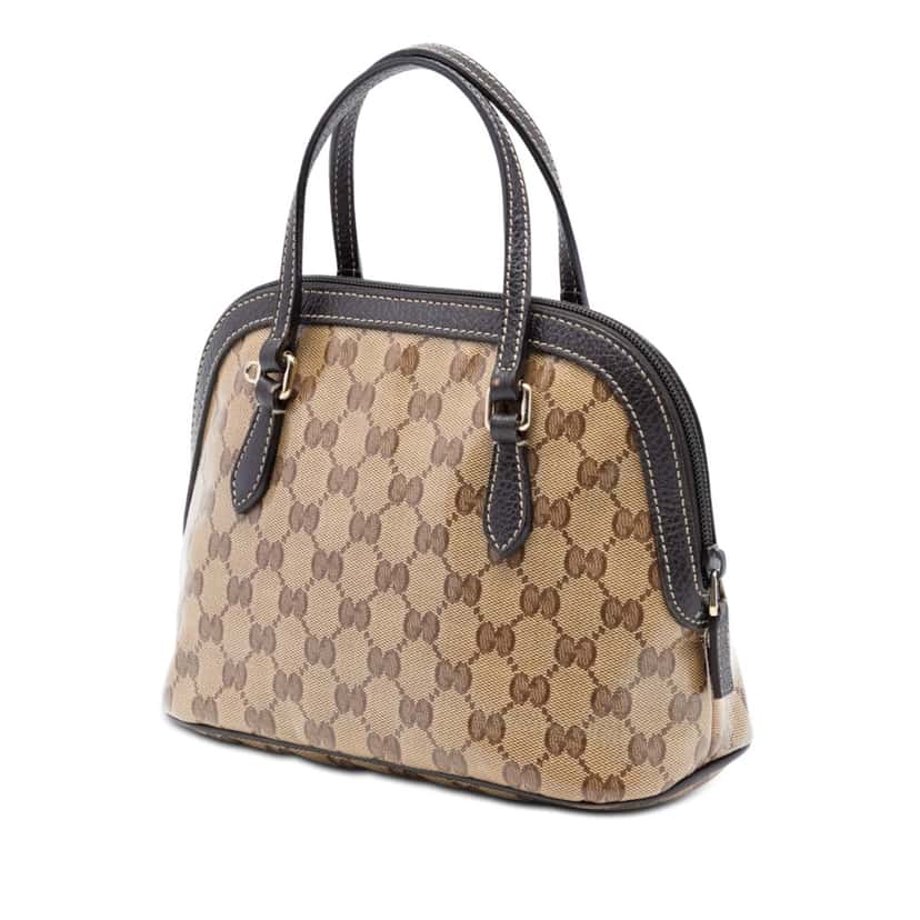 Gucci Mini GG Crystal Dome Satchel Beige Very good condition - Back View