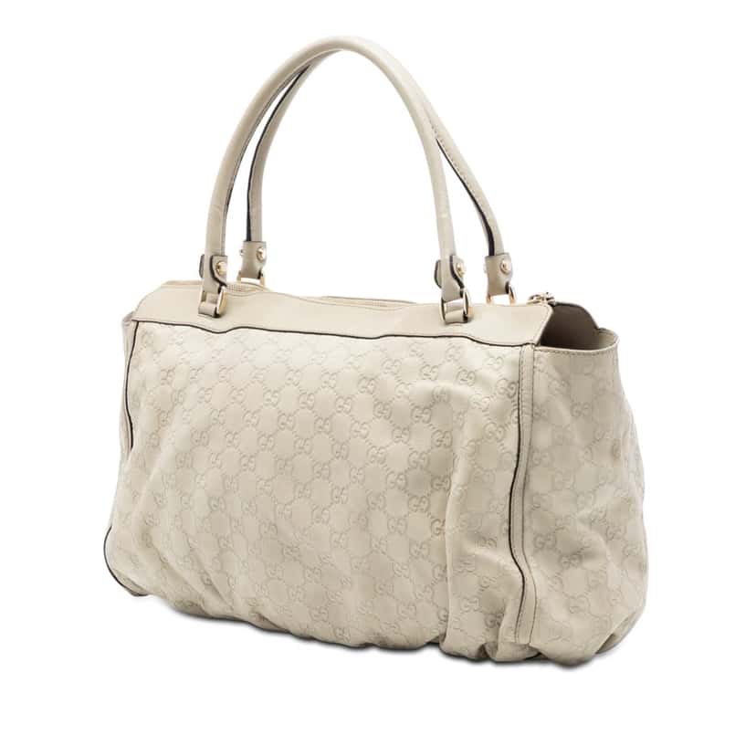 Gucci Guccissima Abbey D Ring Tote Beige Leather Very good condition - Back View