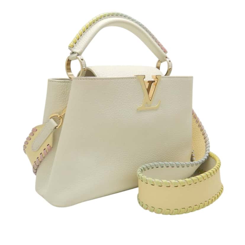 Louis Vuitton Taurillon Capucines BB White Leather Very good condition - Back View