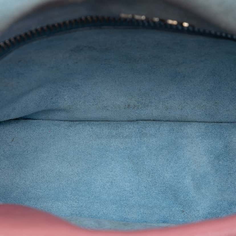 Prada Glace Calfskin Studded Etiquette Flap Pink Leather Very good condition - Model View