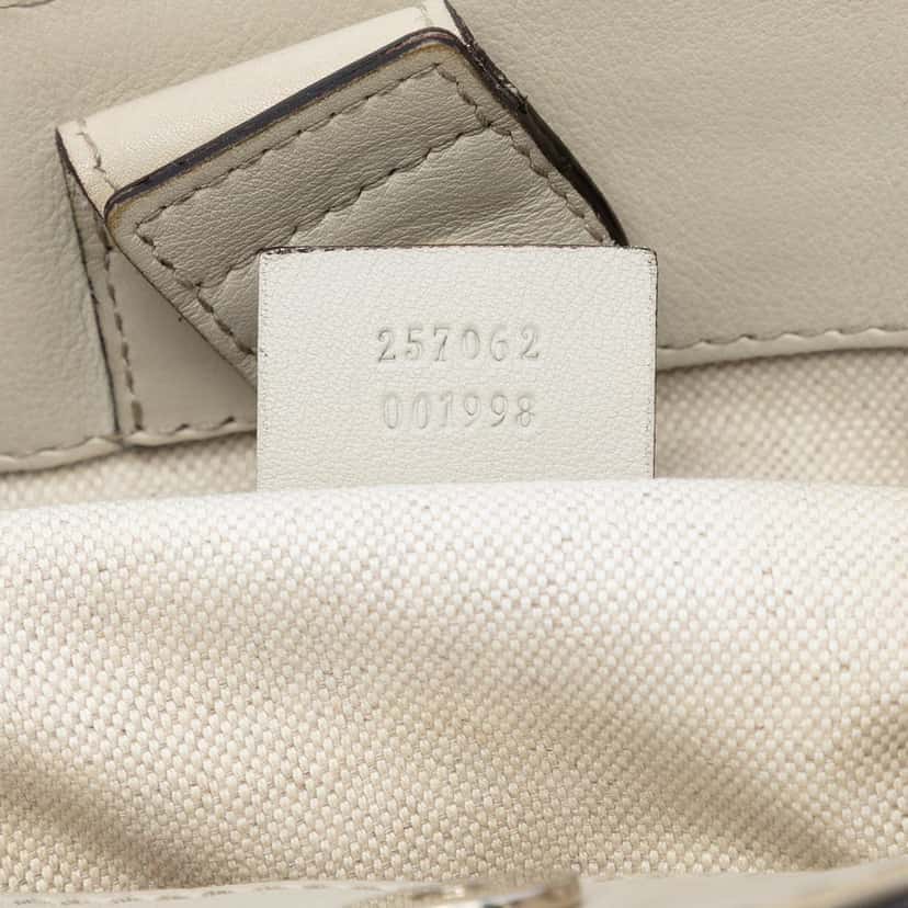 Gucci Guccissima Mayfair Tote White Leather Very good condition - Box View