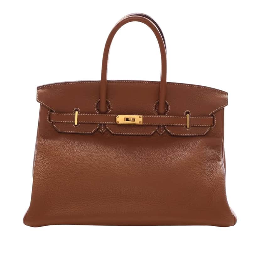 Hermès Togo Birkin Retourne 35 Brown Leather Very good condition - Front View