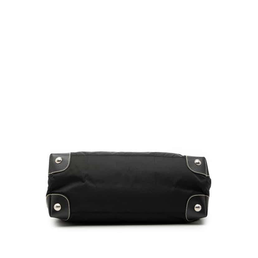 Prada Saffiano Trimmed Tessuto Shopper Tote Black Very good condition - Inside View
