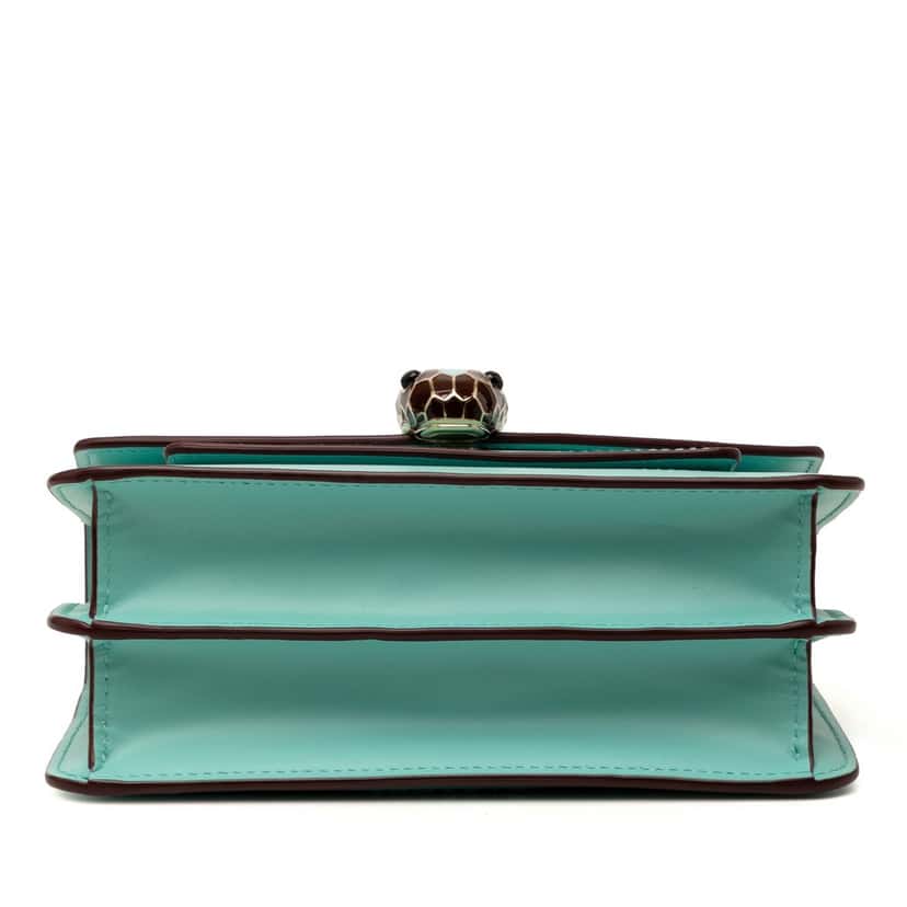 Bvlgari Leather Serpenti Forever Crossbody Blue Leather Very good condition - Inside View