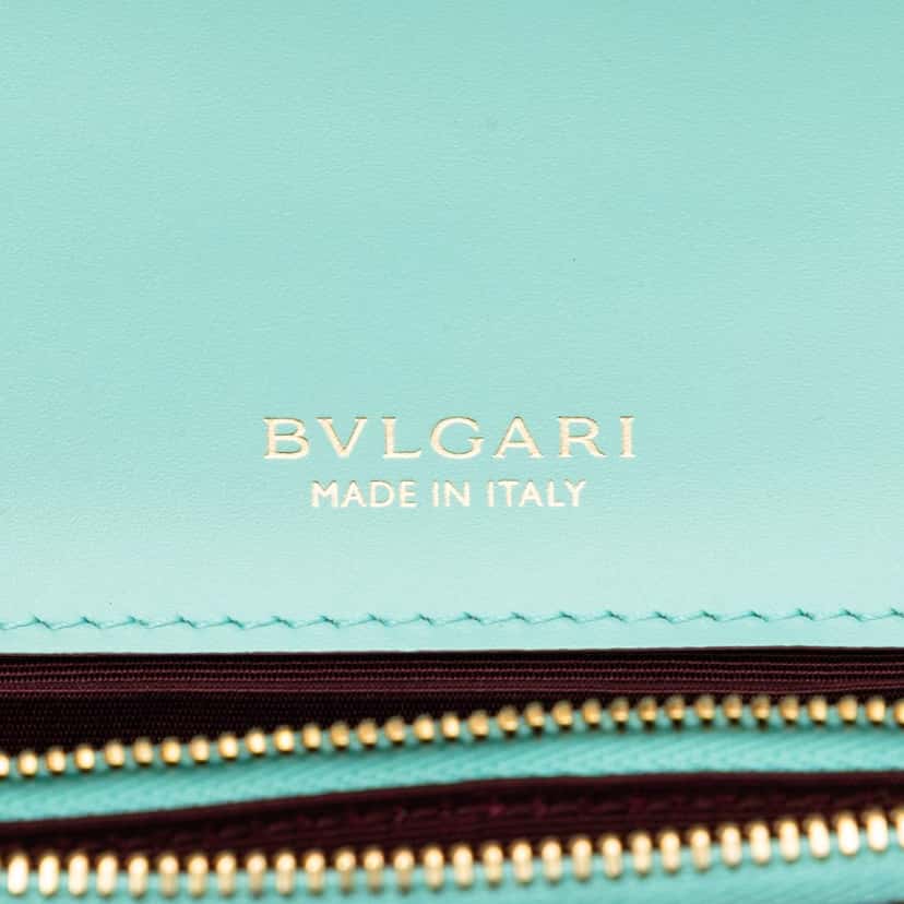 Bvlgari Leather Serpenti Forever Crossbody Blue Leather Very good condition - Box View