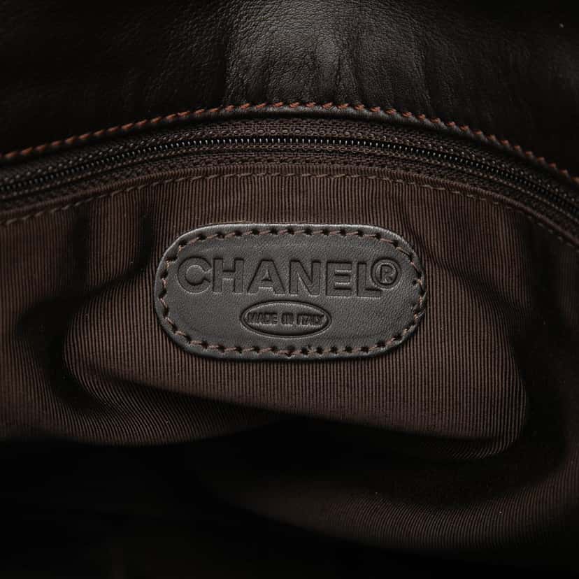 Chanel CC Lambskin Tassel Flap Messenger Bag Brown Leather Very good condition - Box View