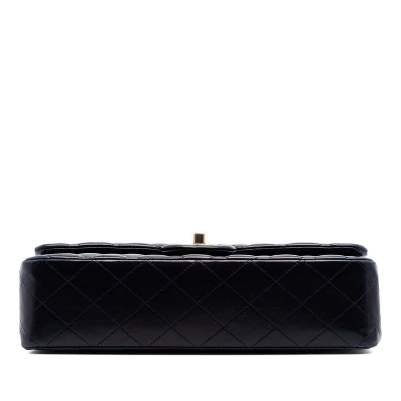 Chanel Medium Classic Lambskin Double Flap Black Leather Very good condition - Inside View
