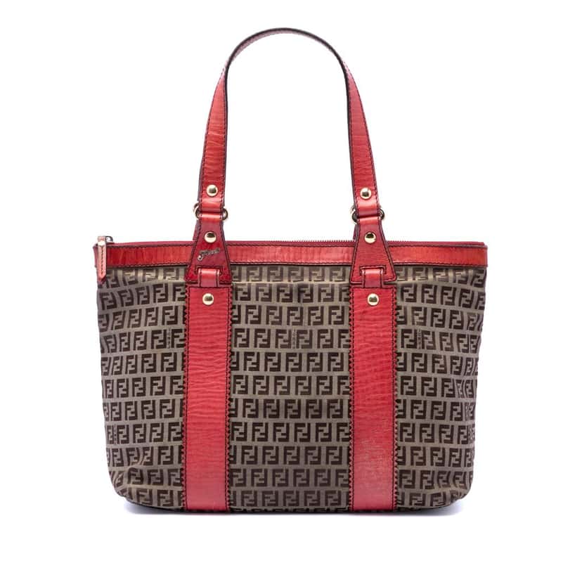 Fendi Zucchino Canvas Tote Beige Very good condition - Front View
