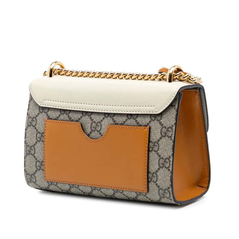 Gucci Small GG Supreme Padlock Crossbody Beige Very good condition - Back View