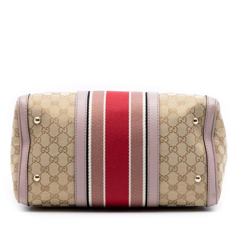 Gucci Medium GG Canvas Web Joy Boston Bag Beige Very good condition - Inside View