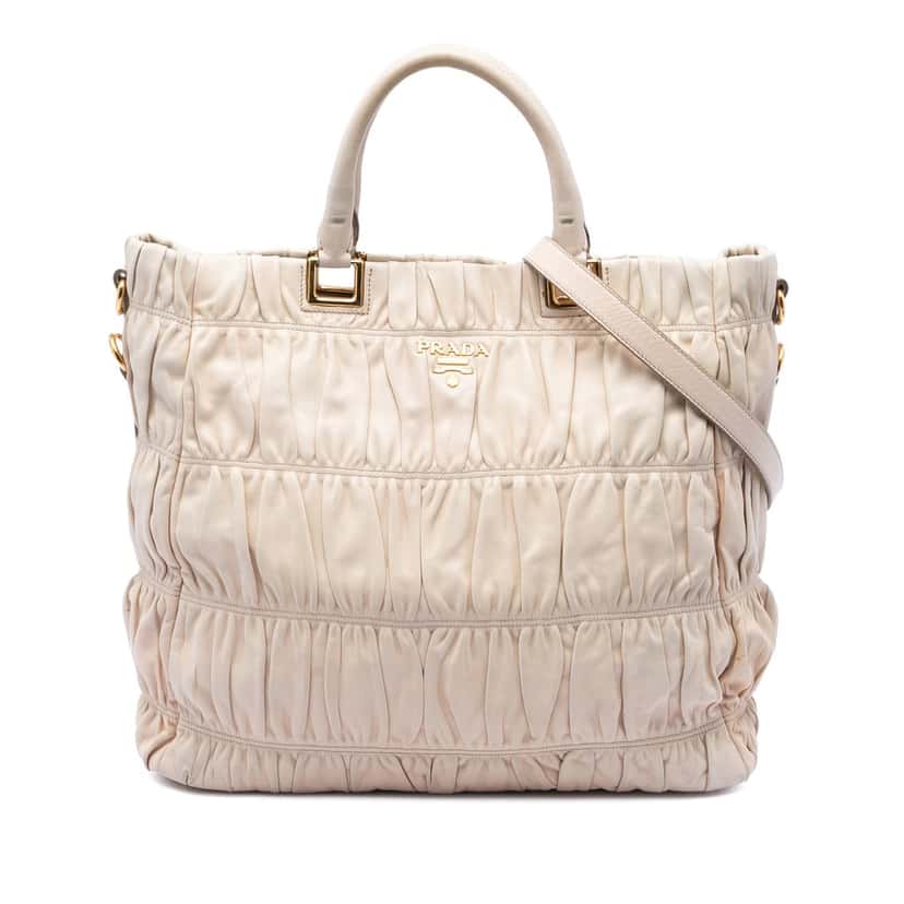 Prada Nappa Gaufre Satchel Brown Leather Very good condition - Front View